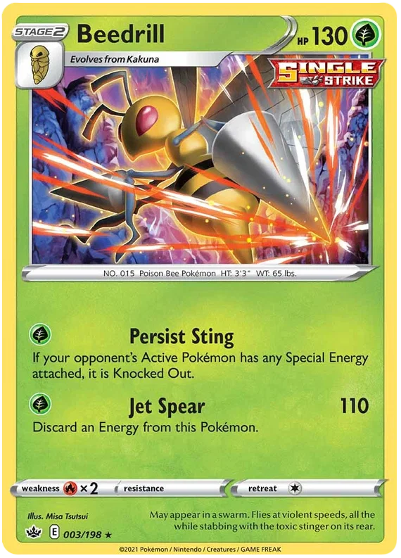 003/198 Beedrill (Rare/Holo) (Chilling Reign) Pokémon Card (English)