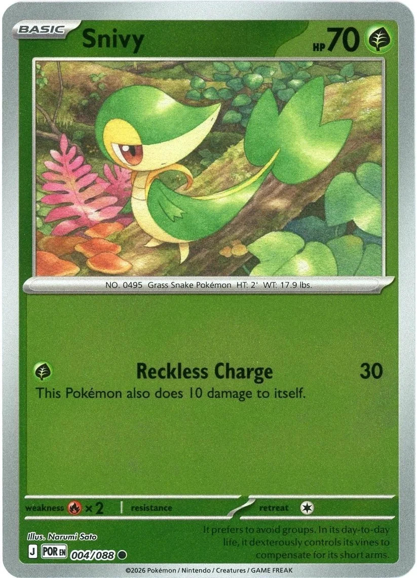 004/088 Snivy (Reverse Holo) (Perfect Order) Pokémon card (English)