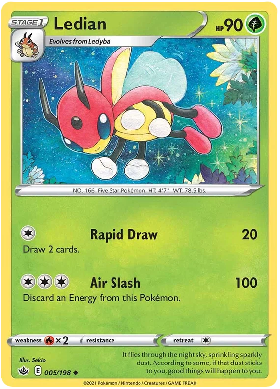 005/198 Ledian (Chilling Reign) Pokémon Card (English)