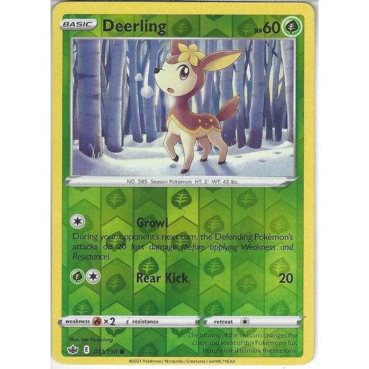 011/198 Deerling (Reverse Holo) (Chilling Reign) Pokémon Card (English)