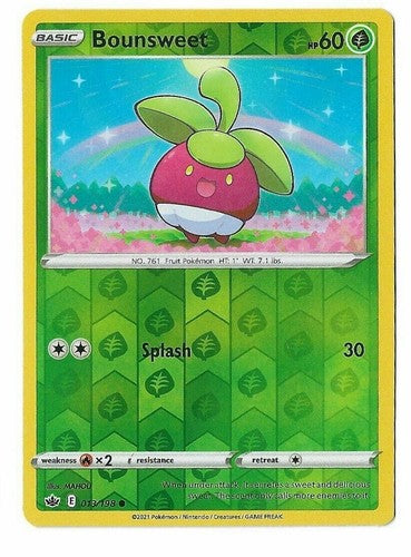 013/198 Bounsweet (Reverse Holo) (Chilling Reign) Pokémon card (English)