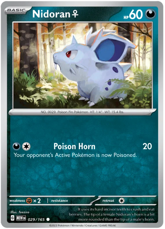 029/165 Nidoran - Pokémon 151 - Pokémon card (English)
