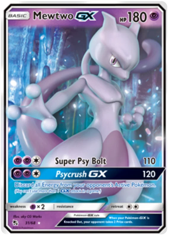 31/68 Mewtwo GX (Hidden Fates) Pokémon card (English)