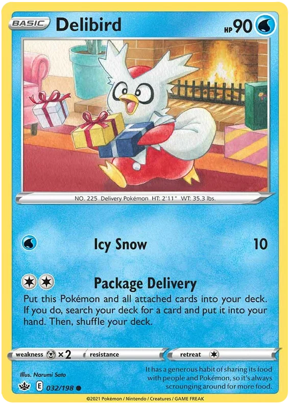 032/198 Delibird (Chilling Reign) Pokémon card (English)
