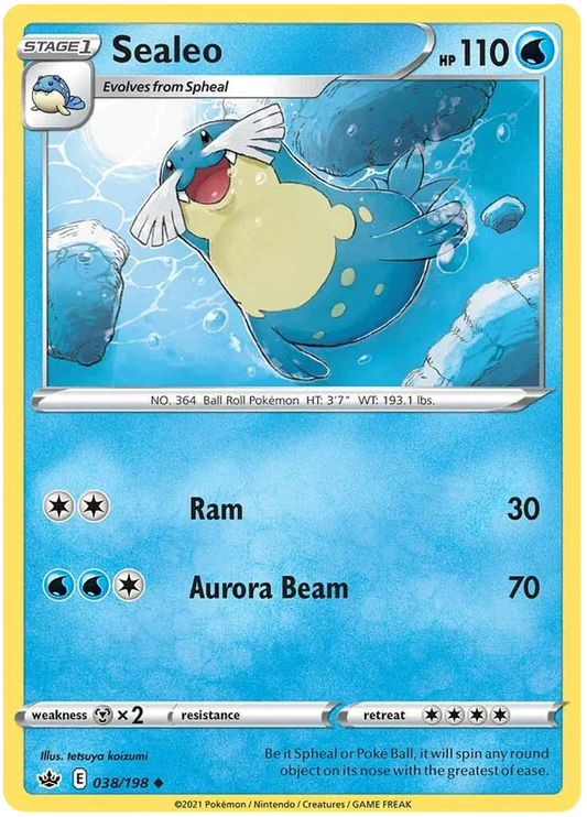 038/198 Sealeo (Chilling Reign) Pokémon card (English)