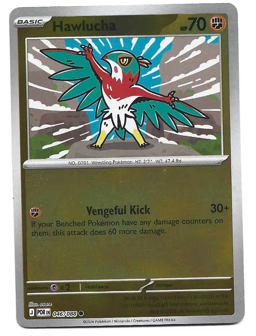 046/088 Hawlucha (Reverse Holo) (Perfect Order) Pokémon card (English)