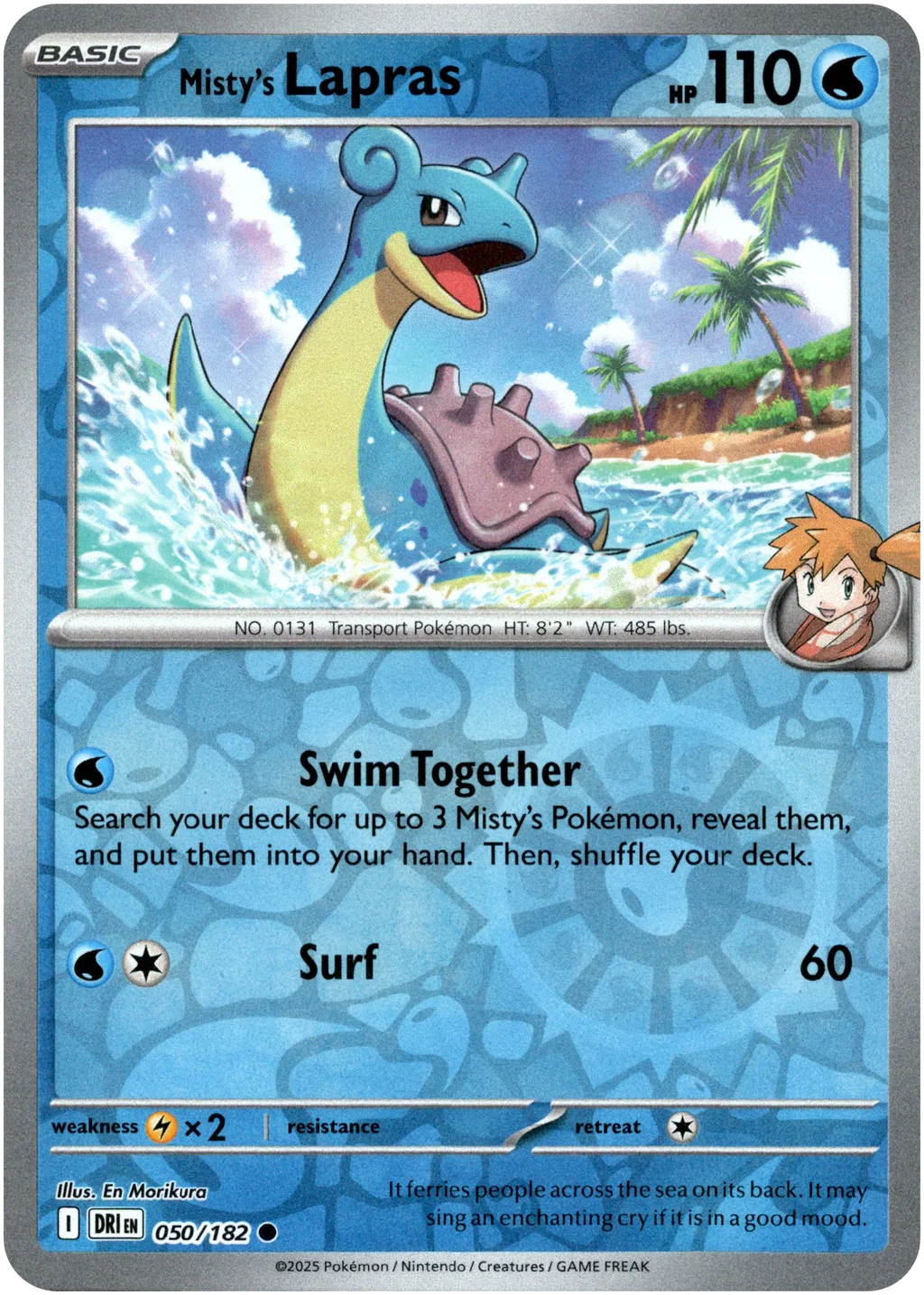 050/182 Misty's Lapras (Reverse Holo) - Destined Rivals - Pokémon card (English)