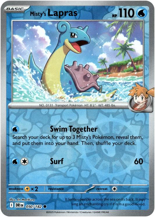 050/182 Misty's Lapras (Reverse Holo) - Destined Rivals - Pokémon card (English)