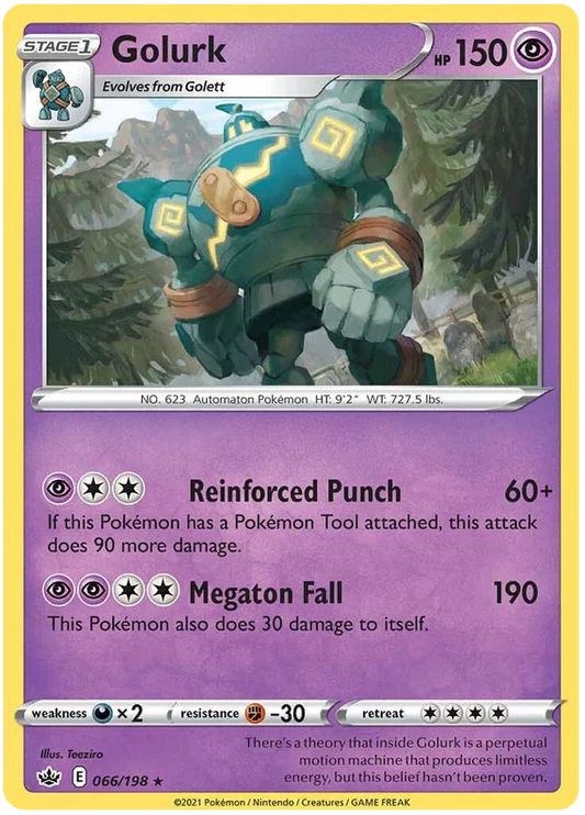 066/198 Golurk (Rare) (Chilling Reign) Pokémon card (English)