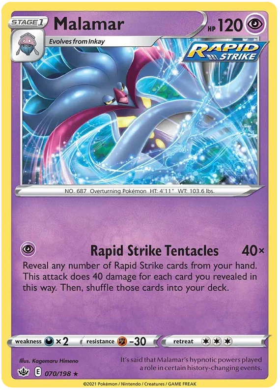 070/198 Malamar (Rare) (Chilling Reign) Pokémon card (English)