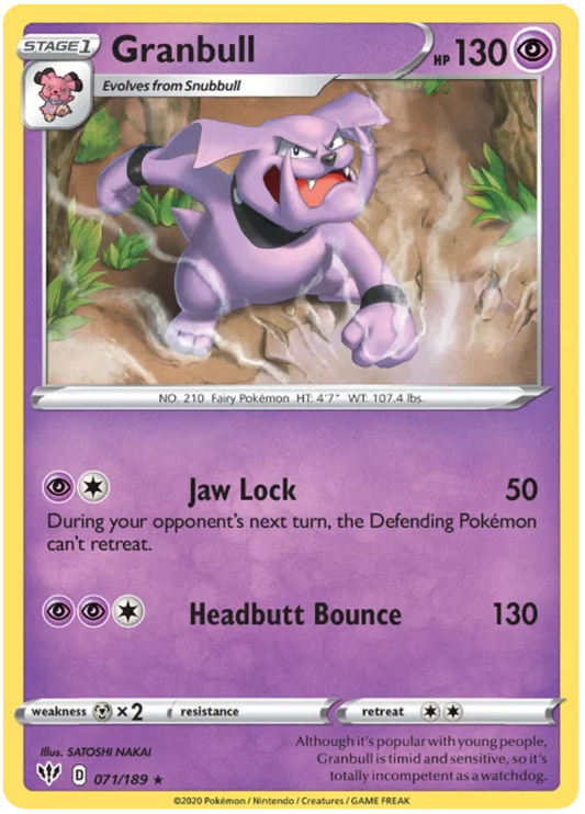 071/189 Granbull (Rare) (Darkness Ablaze) Pokemon card (English)
