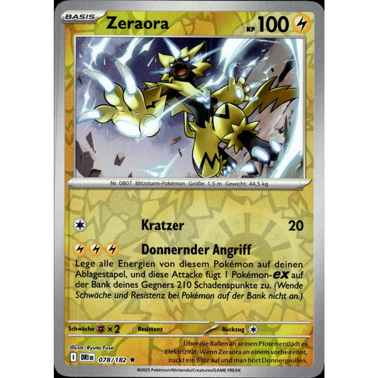 078/182 Zeraora (Reverse Holo) - Destined Rivals - Pokémon card (English)