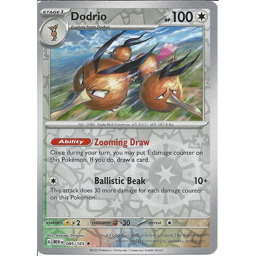 085/165 Dodrio (Reverse Holo) - Pokémon 151 - Pokémon card (English)
