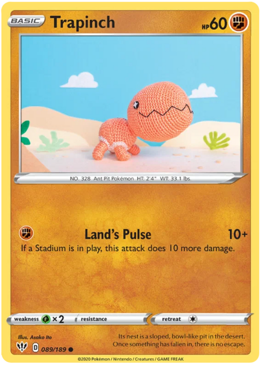 089/189 Trapinch (Darkness Ablaze) Pokemon card (English)