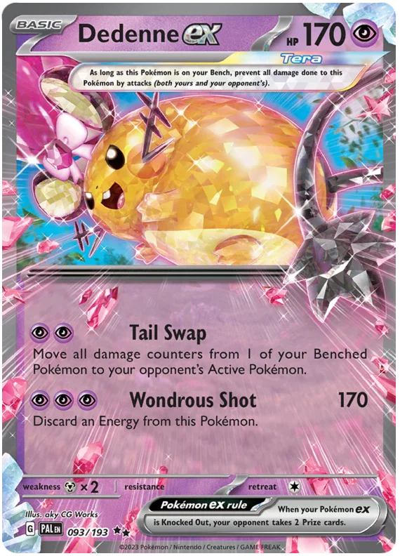 093/193 Dedenne EX (Paldea Evolved) Pokémon card (English)