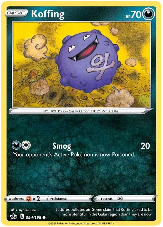 094/198 Koffing (Chilling Reign) Pokémon card (English)