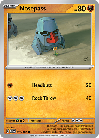 097/182 Nosepass - Destined Rivals - Pokémon card (English)