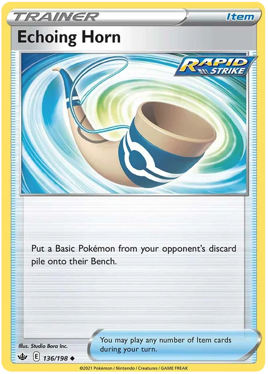 136/198 echoing Horn (Item) (Chilling Reign) Pokémon card (English)