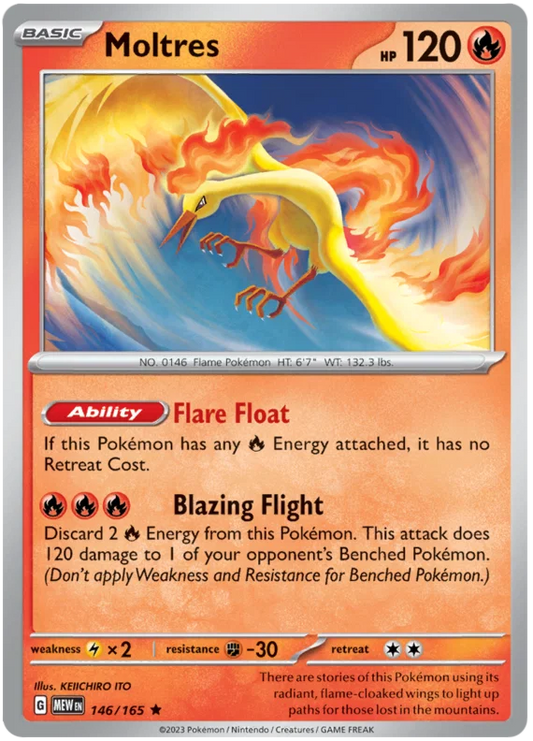 146/165 Moltres - Pokémon 151 - Pokémon card (English)