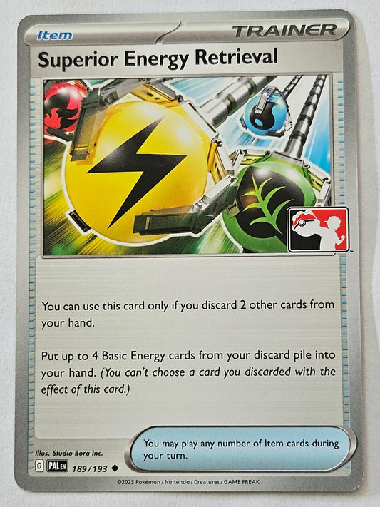 189/193 Superior Energy Retrieval (Play! Pokémon Prize Pack Series 4 Stamped) - Paldea Evolved - Pokémon card (English)
