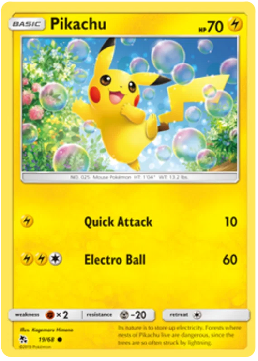 19/68 Pikachu (Hidden Fates) Pokémon card (English)
