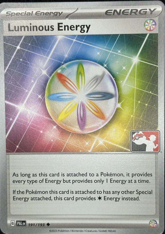 191/193 Luminous Energy (Play! Pokémon Prize Pack Series 4 Stamped) (Paldea Evolved) Pokémon card (English)