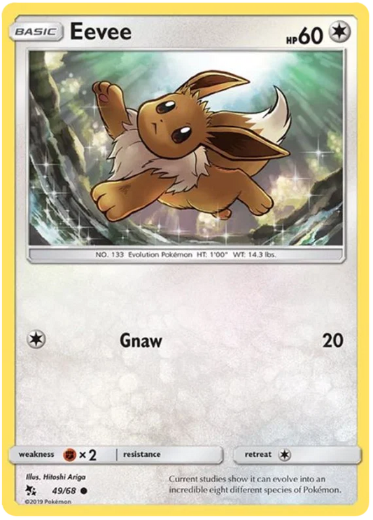 49/68 Eevee (Hidden Fates) Pokémon card (english)