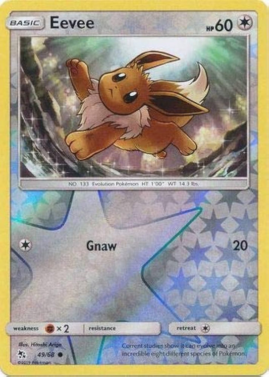 49/68 Eevee (Reverse Holo) (Hidden Fates) Pokémon card (English)