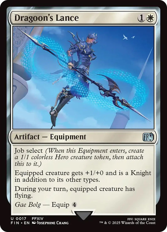 Magic the gathering (Plains) Dragoon's Lance #0017 - FINAL FANTASY - MTG Card (English) Uncommon