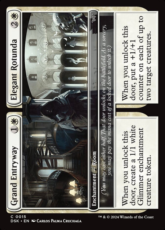 Magic the gathering (Plains) Grand Entryway // Elegant Rotunda #0015 - Duskmourn: House of Horror - MTG Card (English) Common