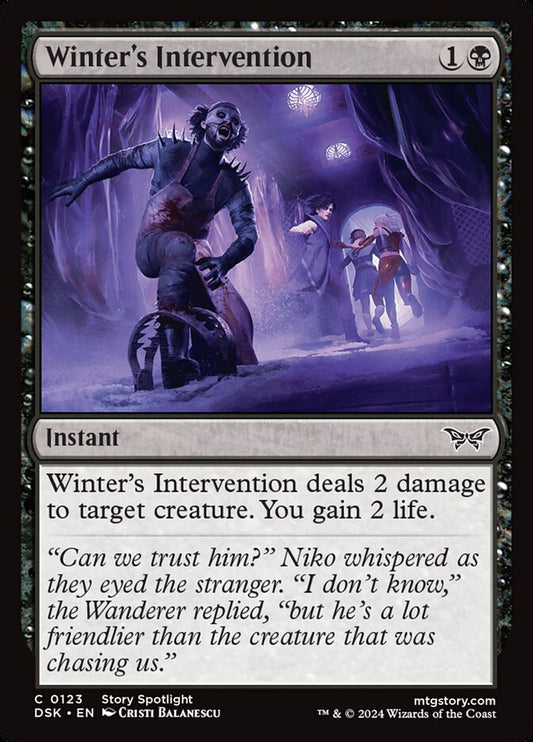 Magic the gathering (Swamp) Winter's Intervention #0123 - Duskmourn: House of Horror - MTG Card (English) common