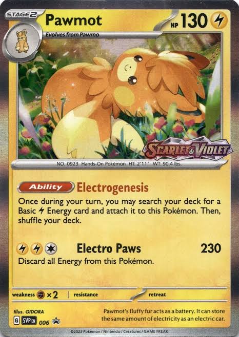 SVP 006 Pawmot – Scarlet & Violet Black Star Promo (Scarlet & Violet Base) Pokémon card (English)